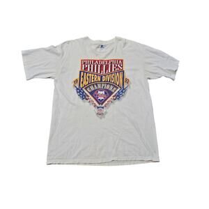 Vintage Philadelphia Phillies 93 Eastern Division Champions Short Sleeve Shirt